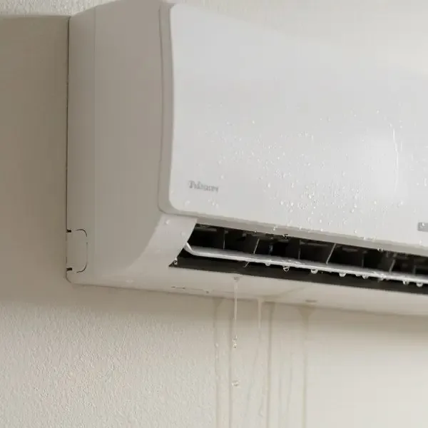 Water dripping from a wall-mounted split system